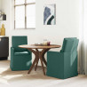 Krzesła jadalne 2 pcs Ciemnozielony 57 x 67 x 98 cm tkanina