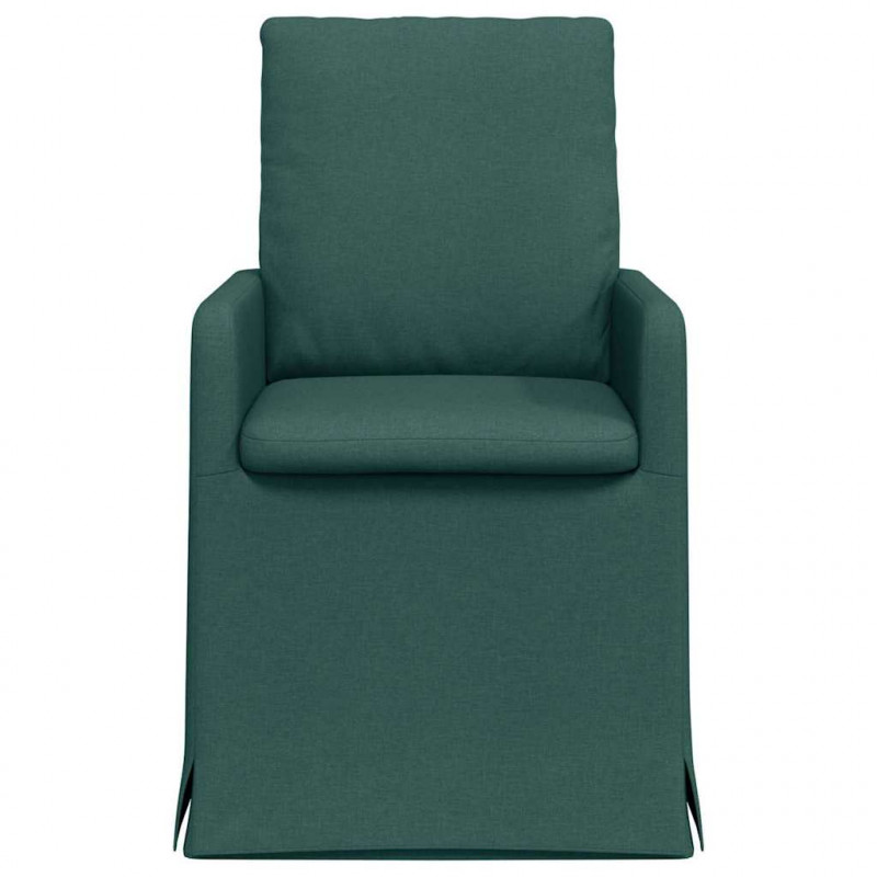 Krzesła jadalne 2 pcs Ciemnozielony 57 x 67 x 98 cm tkanina