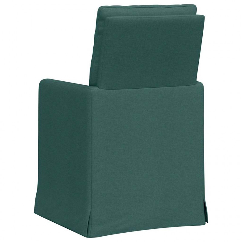 Krzesła jadalne 2 pcs Ciemnozielony 57 x 67 x 98 cm tkanina