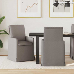 Krzesła jadalne 2 pcs Ciemnoszary 57 x 67 x 98 cm tkanina