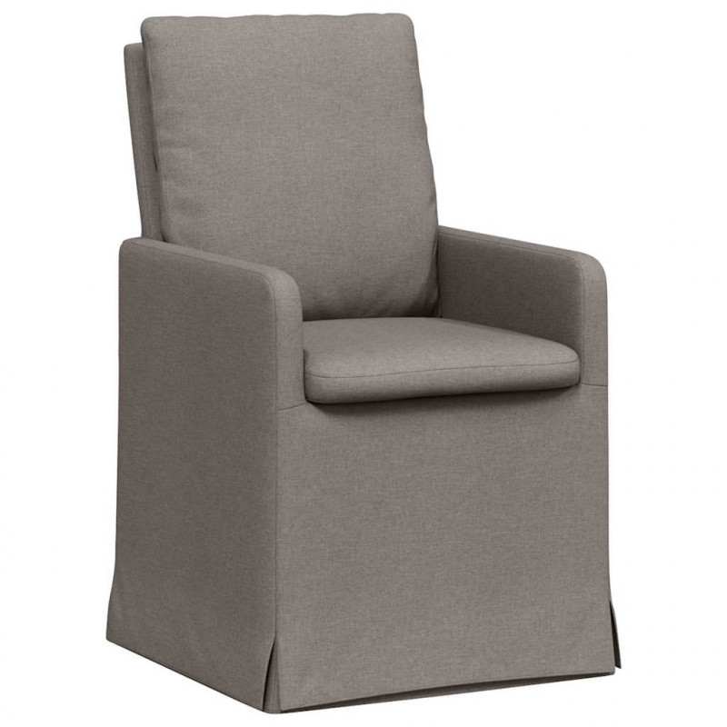 Krzesła jadalne 2 pcs Ciemnoszary 57 x 67 x 98 cm tkanina
