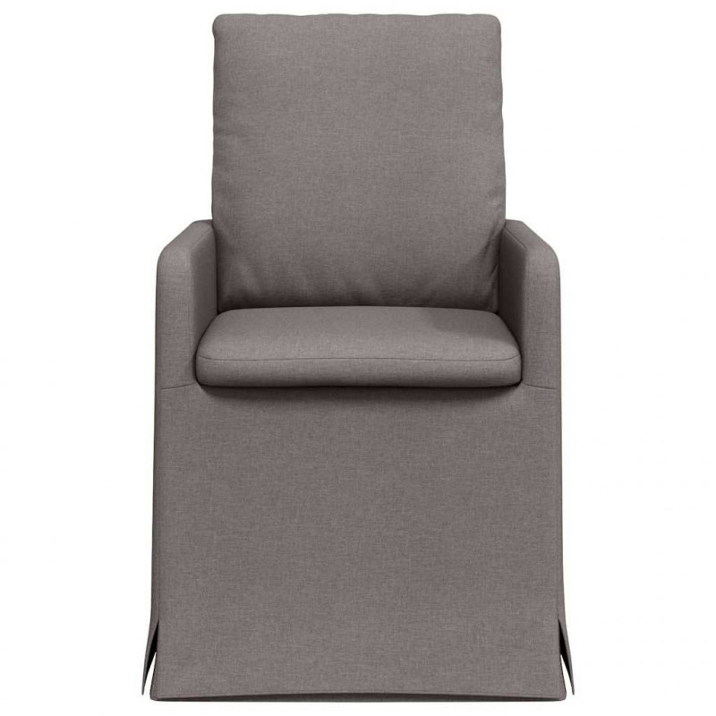 Krzesła jadalne 2 pcs Ciemnoszary 57 x 67 x 98 cm tkanina