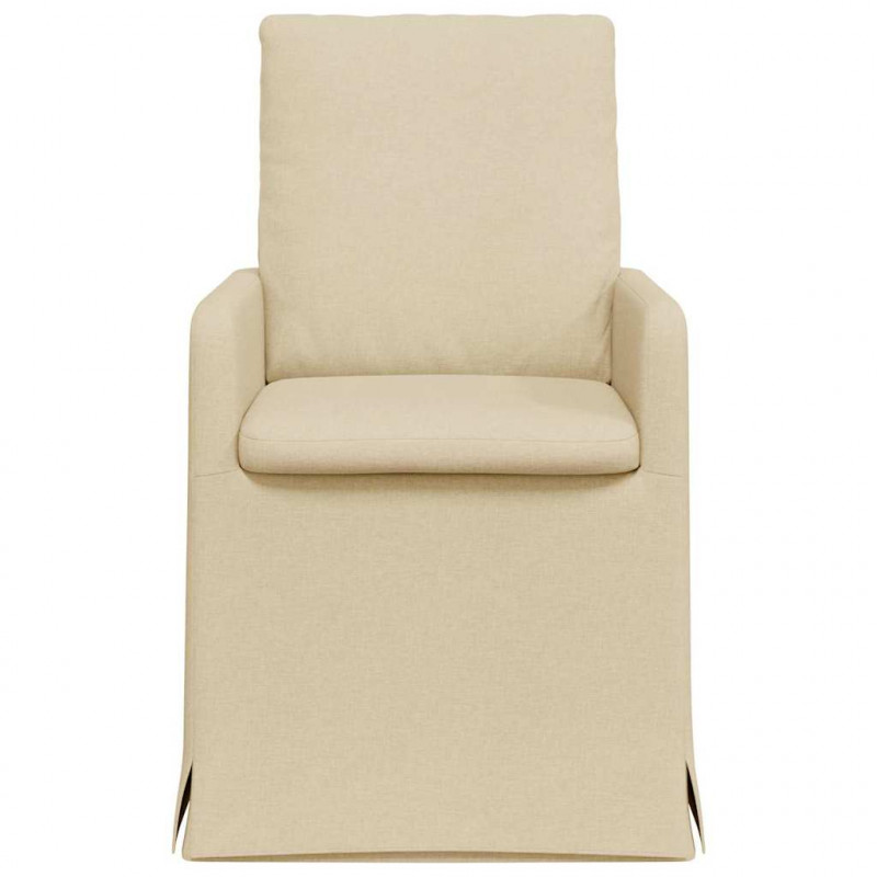 Krzesła jadalne 2 pcs Kremowy 57 x 67 x 98 cm tkanina