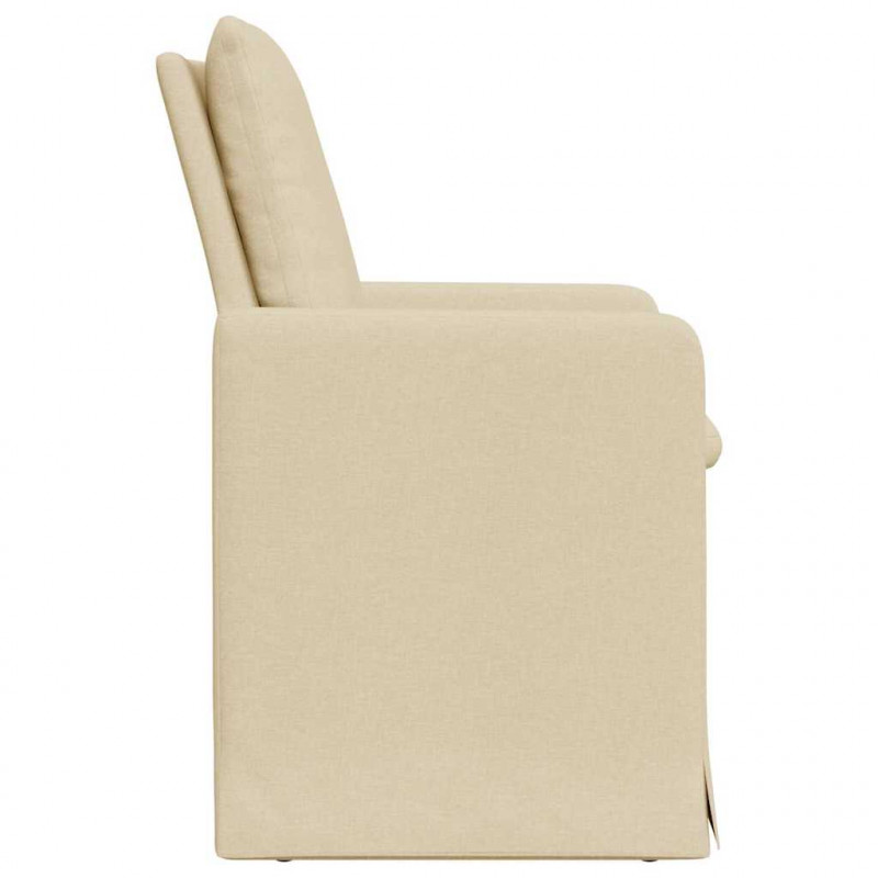 Krzesła jadalne 2 pcs Kremowy 57 x 67 x 98 cm tkanina