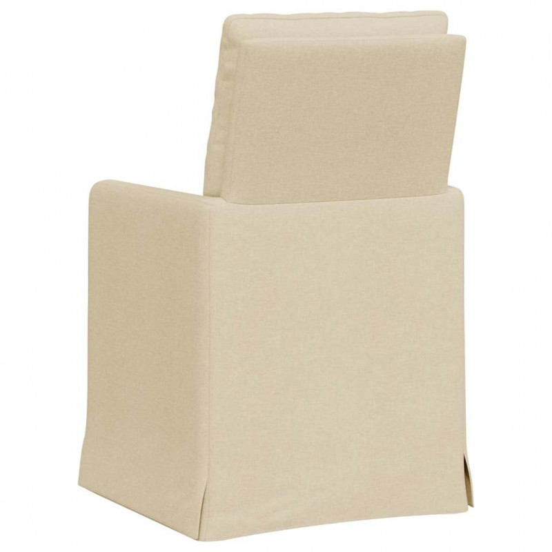 Krzesła jadalne 2 pcs Kremowy 57 x 67 x 98 cm tkanina