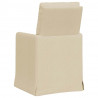 Krzesła jadalne 2 pcs Kremowy 57 x 67 x 98 cm tkanina