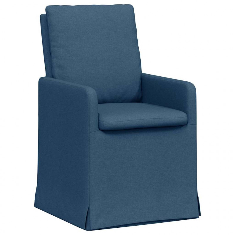 Krzesła jadalne 2 pcs Niebieski 57 x 67 x 98 cm tkanina