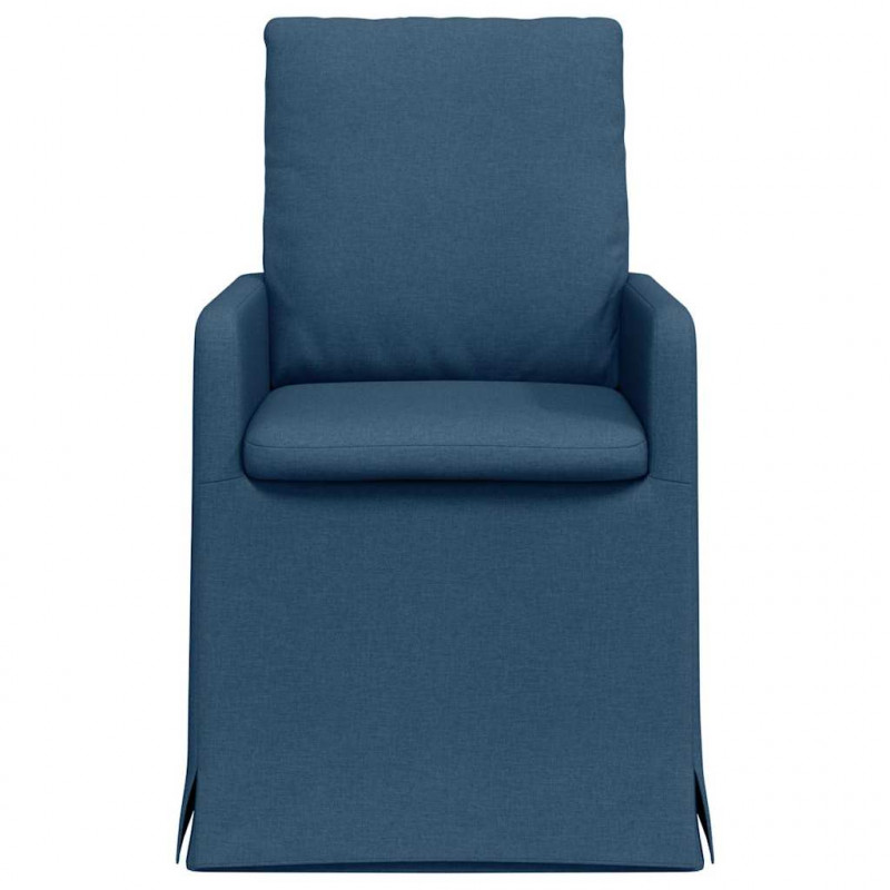 Krzesła jadalne 2 pcs Niebieski 57 x 67 x 98 cm tkanina