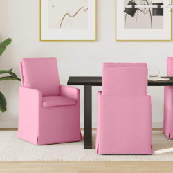Krzesła jadalne 2 pcs Różowy 57 x 67 x 98 cm tkanina