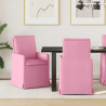 Krzesła jadalne 2 pcs Różowy 57 x 67 x 98 cm tkanina