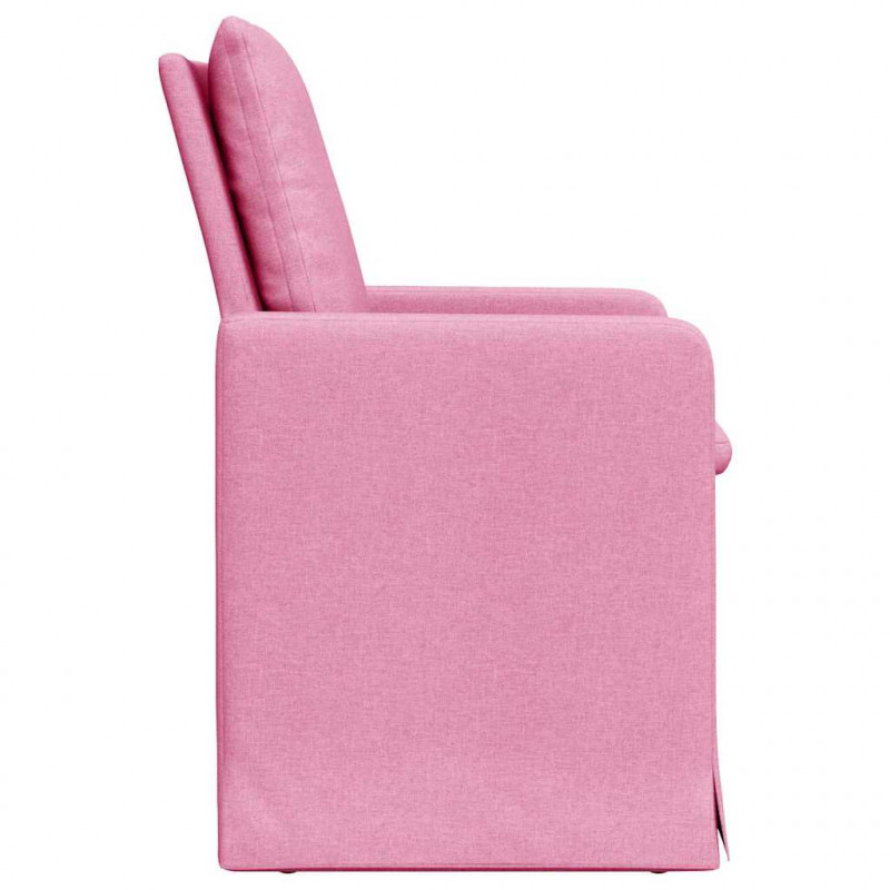 Krzesła jadalne 2 pcs Różowy 57 x 67 x 98 cm tkanina