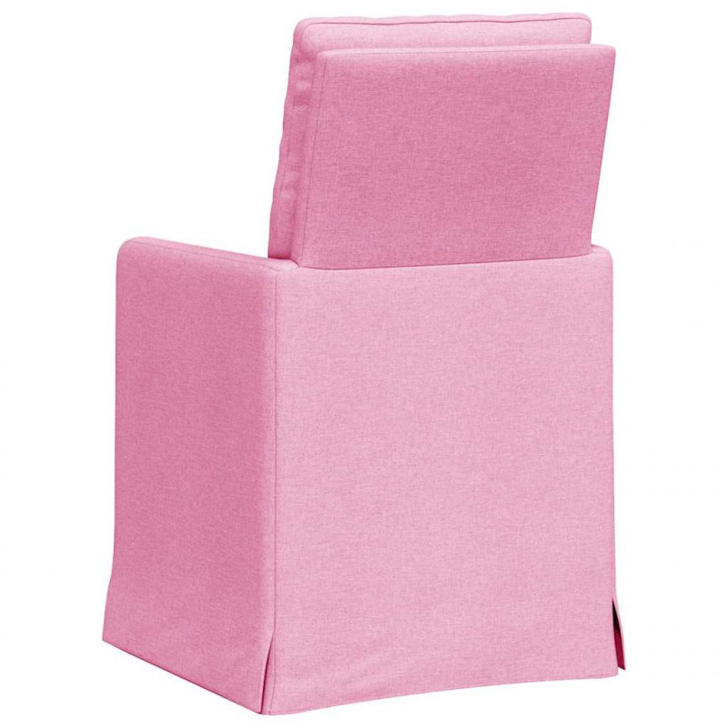 Krzesła jadalne 2 pcs Różowy 57 x 67 x 98 cm tkanina