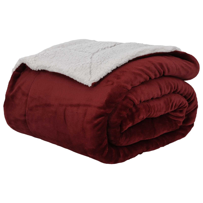 Koc Bordeaux Czerwony 150 x 200 cm Polar