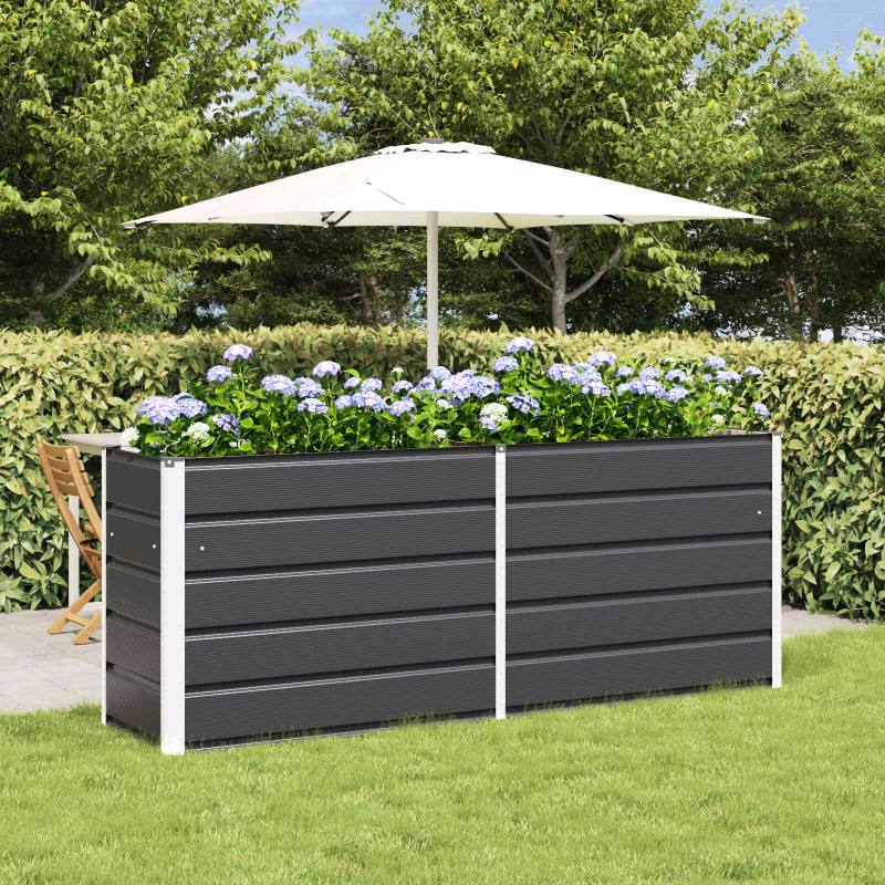 Donica Antracyt 195 x 50 x 75 cm Stal Galwanizowana