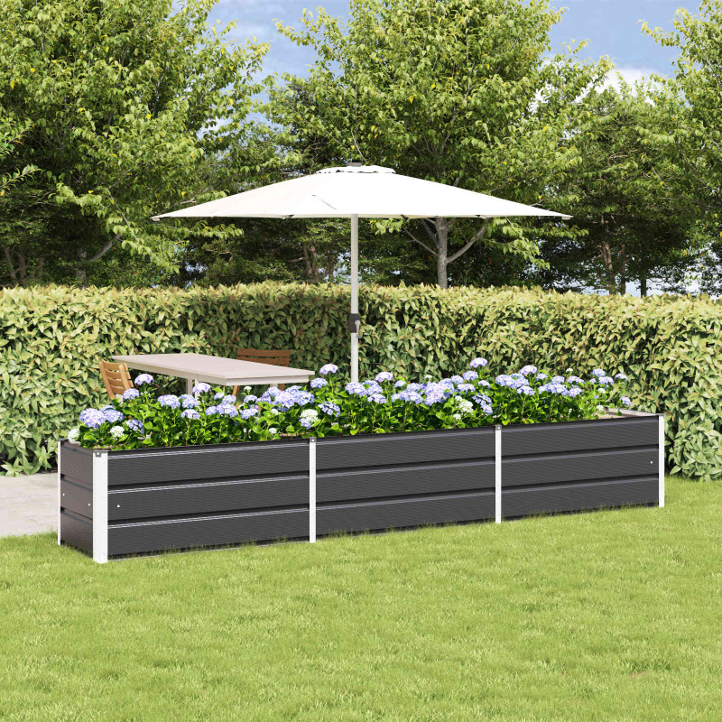 Donica Antracyt 290 x 50 x 45 cm Stal Galwanizowana