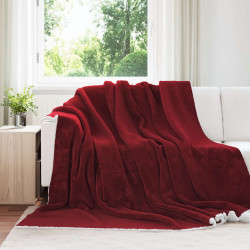 Koc Bordeaux Czerwony 220 x 240 cm Polar