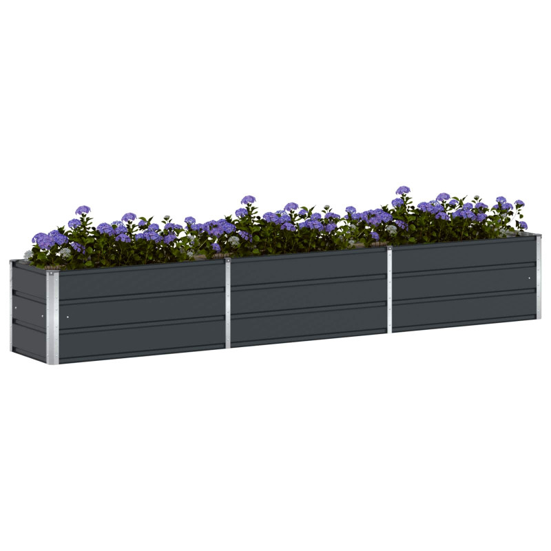 Donica Antracyt 290 x 50 x 45 cm Stal Galwanizowana