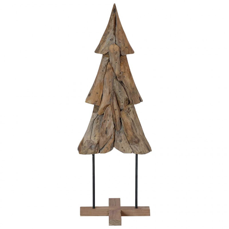 Choinka z podstawą Brązowy 121 cm Lite drewno tekowe