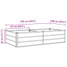 Donica Antracyt 195 x 100 x 45 cm Stal Galwanizowana