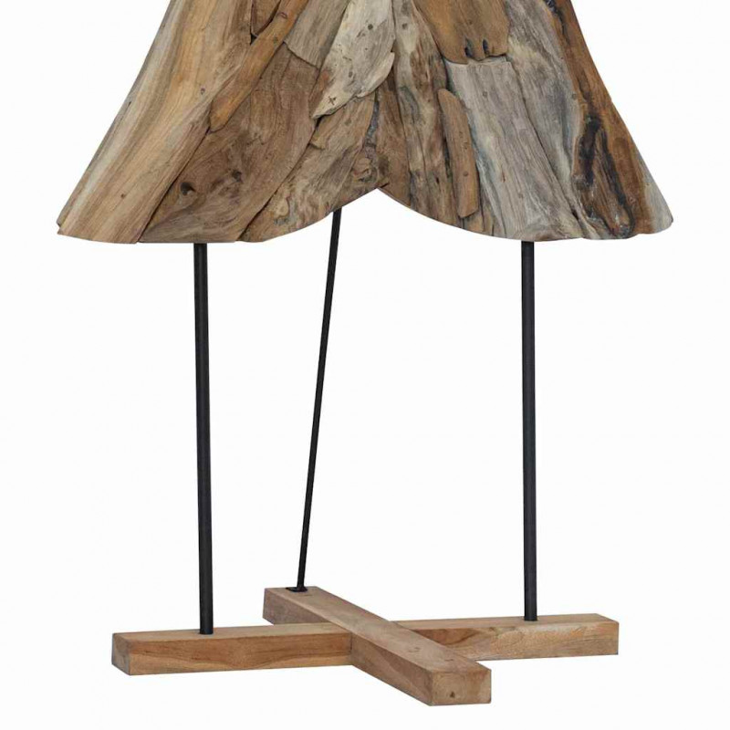 Choinka z podstawą Brązowy 181,5 cm Lite drewno tekowe