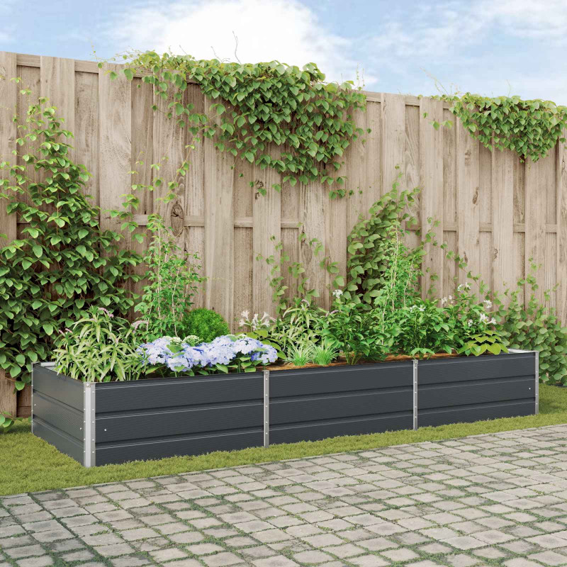 Donica Antracyt 290 x 100 x 45 cm Stal Galwanizowana