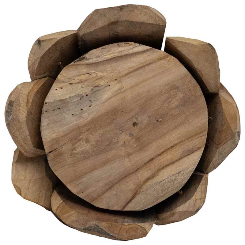 Choinka z podstawą Brązowy 111 cm Lite drewno tekowe