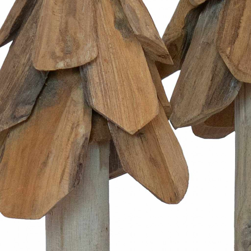 Choinka z podstawą 3 pcs Brązowy Lite drewno tekowe