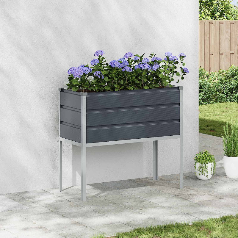 Donica Antracyt 100 x 45 x 90 cm Stal Galwanizowana