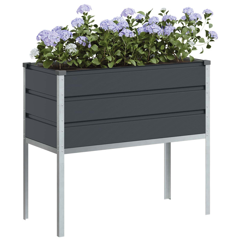 Donica Antracyt 100 x 45 x 90 cm Stal Galwanizowana