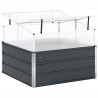 Donica Antracyt 100 x 100 x 77 cm Stal Galwanizowana