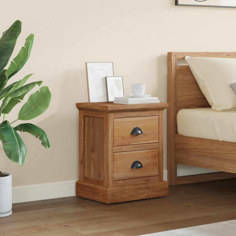 Stolik nocny Naturalny 40 x 30 x 50 cm Lite drewno teakowe
