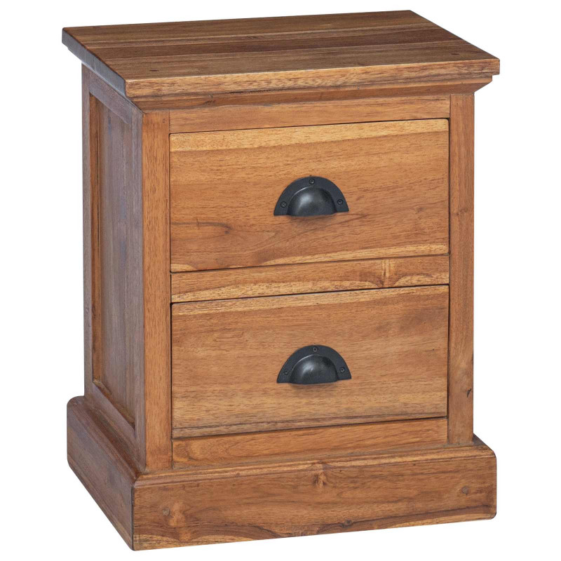Stolik nocny Naturalny 40 x 30 x 50 cm Lite drewno teakowe