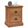 Stolik nocny Naturalny 40 x 30 x 50 cm Lite drewno teakowe