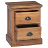 Stolik nocny Naturalny 40 x 30 x 50 cm Lite drewno teakowe