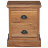 Stolik nocny Naturalny 40 x 30 x 50 cm Lite drewno teakowe