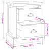Stolik nocny Naturalny 40 x 30 x 50 cm Lite drewno teakowe