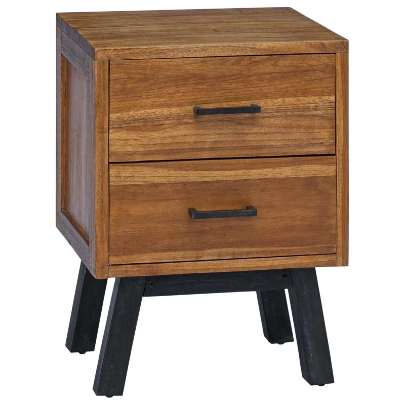 Stolik nocny Naturalny 40 x 35 x 55 cm Lite drewno teakowe