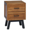 Stolik nocny Naturalny 40 x 35 x 55 cm Lite drewno teakowe