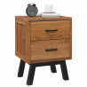 Stolik nocny Naturalny 40 x 35 x 55 cm Lite drewno teakowe