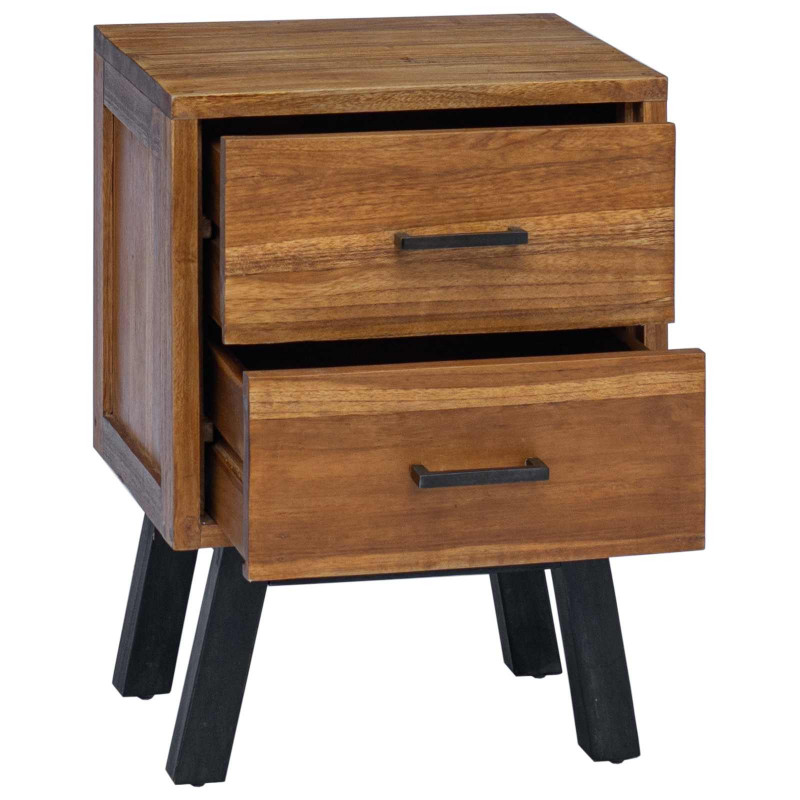 Stolik nocny Naturalny 40 x 35 x 55 cm Lite drewno teakowe