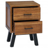 Stolik nocny Naturalny 40 x 35 x 55 cm Lite drewno teakowe