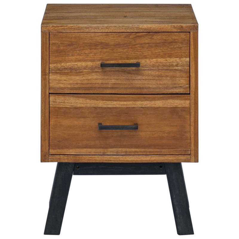 Stolik nocny Naturalny 40 x 35 x 55 cm Lite drewno teakowe