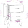 Stolik nocny Naturalny 40 x 35 x 55 cm Lite drewno teakowe