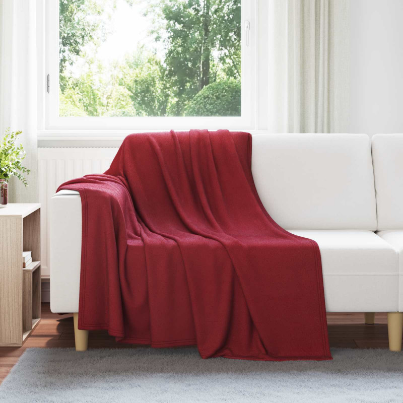 Koc Bordeaux Czerwony 200 x 150 cm Polar