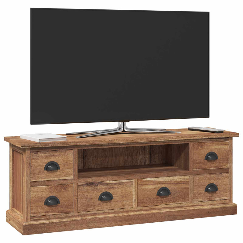 Stół pod telewizor z szufladą Naturalny 110 x 30 x 40 cm