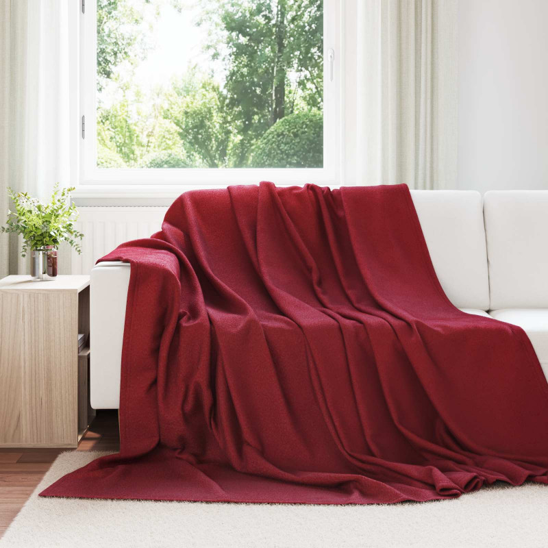 Koc Bordeaux Czerwony 270 x 240 cm Polar