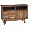 Bufet z szufladą Naturalny 100 x 30 x 68 cm Lite drewno teakowe