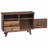 Bufet z szufladą Naturalny 100 x 30 x 68 cm Lite drewno teakowe