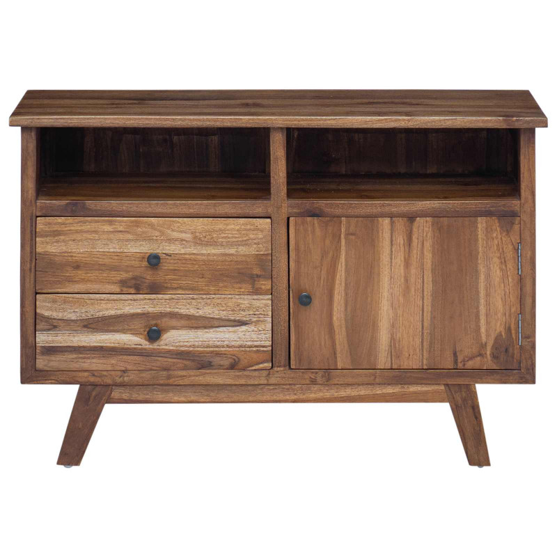 Bufet z szufladą Naturalny 100 x 30 x 68 cm Lite drewno teakowe