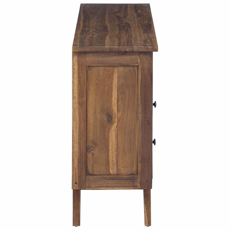 Bufet z szufladą Naturalny 100 x 30 x 68 cm Lite drewno teakowe